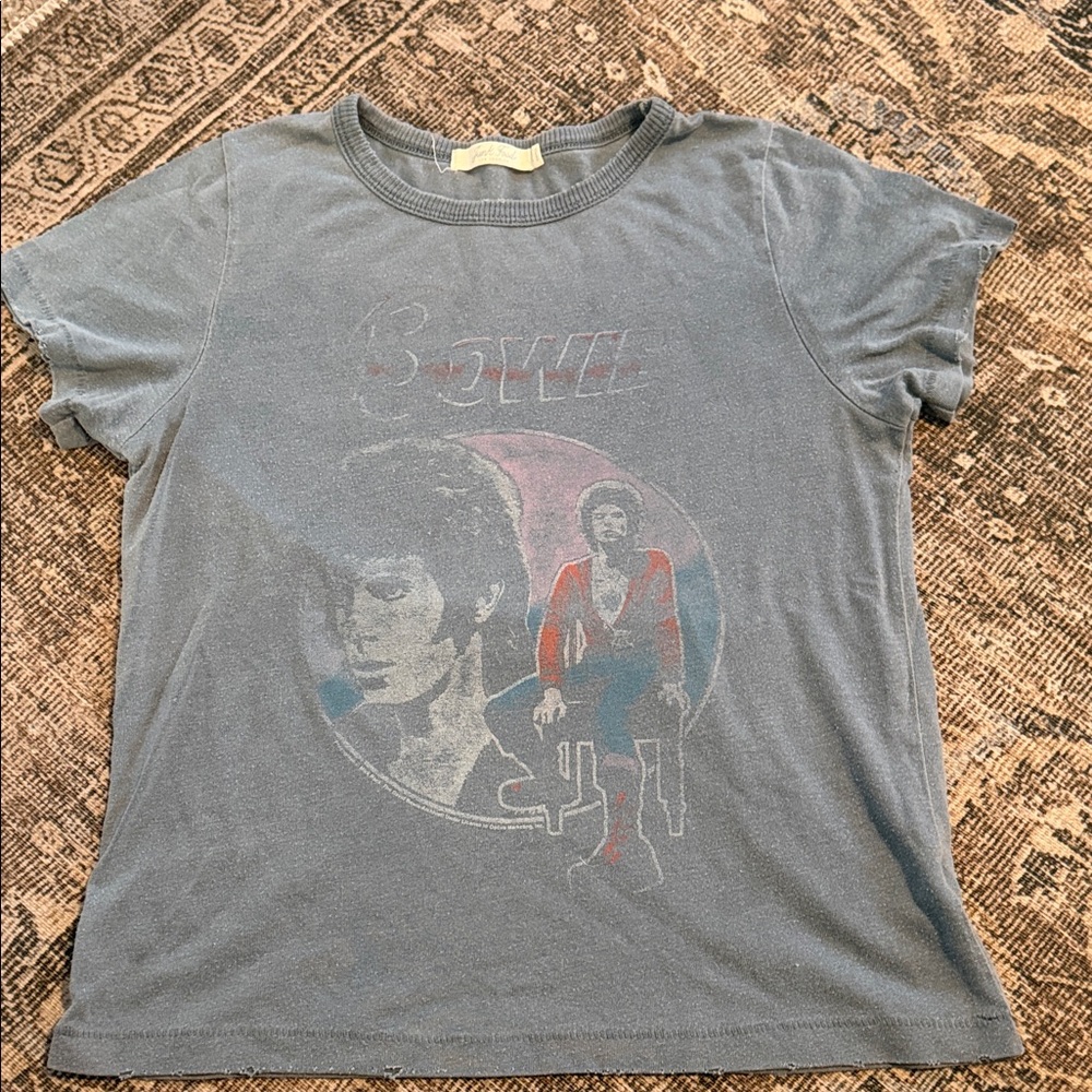 Junk Food Clothing Gray Bowie Tee